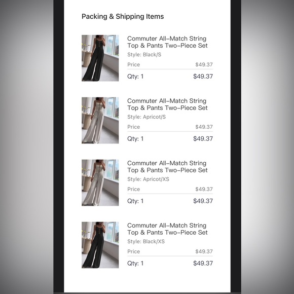 String Top and Pant Two Piece Set Lace Up Tie Up Size XS - Picture 12 of 13